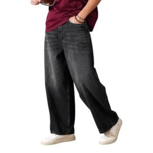 WROGN Men's Baggy Fit Jeans | Mid Rise | Jeans for Man